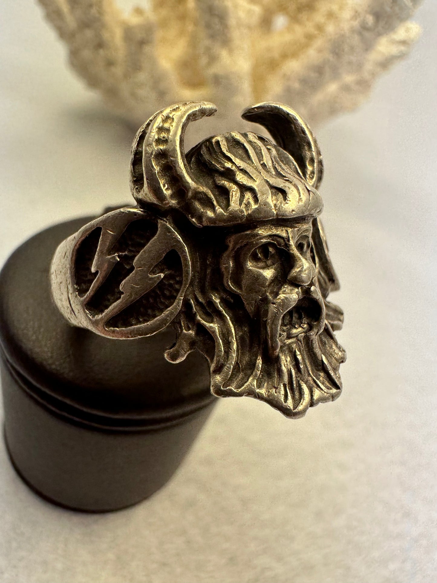 Vikinger Silber Ring Massiv/Habdarbeit