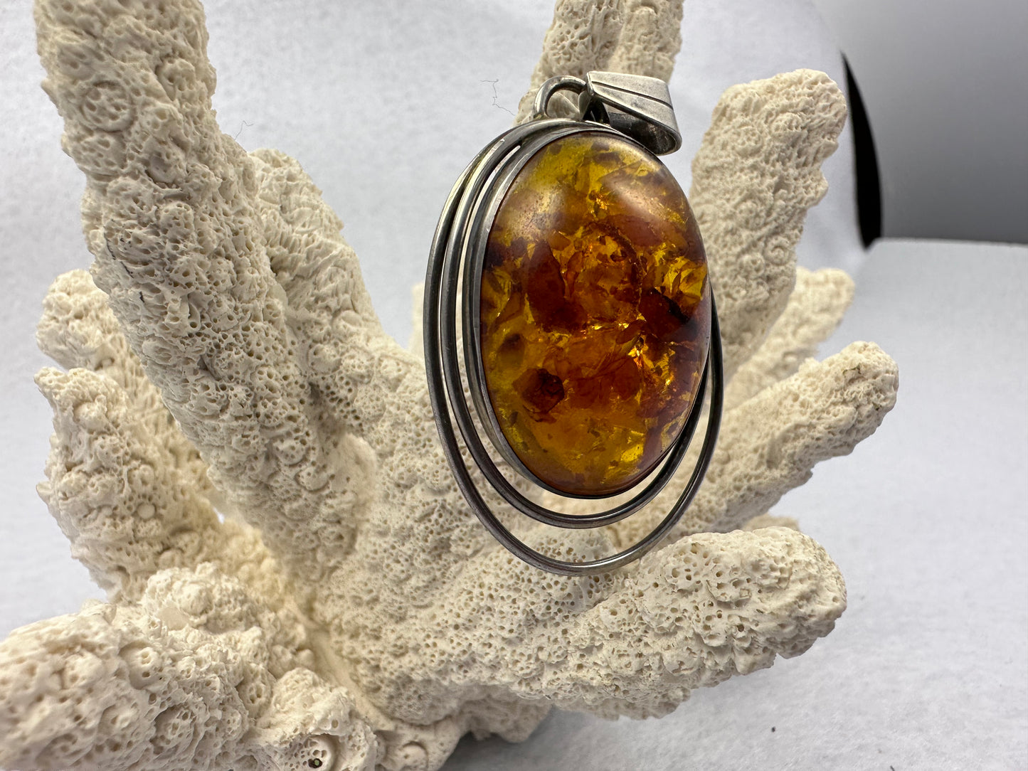 Bernstein Anhänger Ostsee Schmuck in Silber